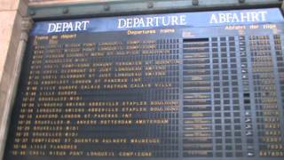 Solari Board at Gare du Nord Train Station in Paris [upl. by Asoramla]