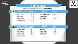 Cramlington CC 2nd XI v Seaton Burn CC 2nd XI [upl. by Hike]