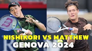 Kei Nishikori Vs Matthew Dellavedova • ATP Challenger Genova 2024  Extended Highlights 4 Games [upl. by Yaras]