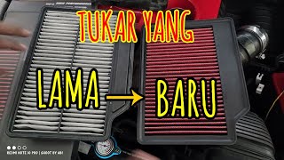 CARA TUKAR AIR FILTER PROTON EXORA BOLD TURBO  UPGRED FILTER PADU [upl. by Anma]