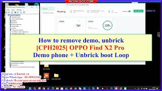 How to remove demo unbrick OPPO Find X2 Pro CPH2025 Demo phone  Unbrick boot Loop [upl. by Dennis108]