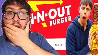 WORLD RECORD 100x100 InNOut Burger Challenge REACTION INSANE 🍔🤯 [upl. by Dorwin]