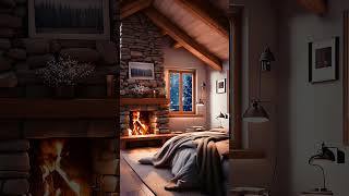 Cozy and secluded cottage on a snowy early morning relaxing snow blizzard ambience cottage [upl. by Sekofski]