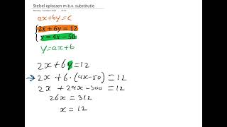 Stelsel vergelijkingen oplossen mbv substitutie [upl. by Leveridge264]