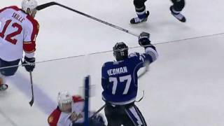 Victor Hedman cranks Sean Bergenheim HD [upl. by Yrannav]