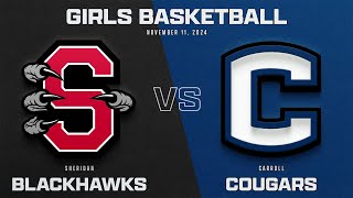 Sheridan v CarrollFlora  202425 Girls Basketball  Bragg Sports Media [upl. by Nodnahs332]