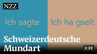 Schweizerdeutsch Warum es vielen Deutschen Mühe bereitet [upl. by Aicemed]