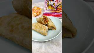 Spicy Chicken Carbonara Ramen Egg Rolls ramen pasta eggroll [upl. by Haggi]