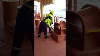 working with tug merchantnavy containership tugboat lifeatsea trending youtubeshorts navy [upl. by Arhaz]