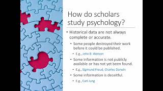 History of Psychology  Lecture 1  Part 3  How Scholars Study History [upl. by Ahsekel]