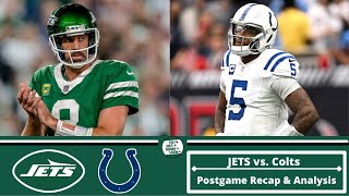 NY Jets lose heartbreaker to Colts  Postgame Recap amp Analysis [upl. by Attevroc]