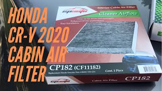 Honda CRV 2020 easy one minute in cabin air filter change [upl. by Dranik]