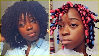 Flexi Rods on NATURAL HAIR [upl. by Einyaj527]