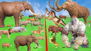 Prehistoric Mammals VS Modern Animals Size Comparison Animal Revolt Epic Battle Mammoth Vs Elephant [upl. by Kutzenco199]