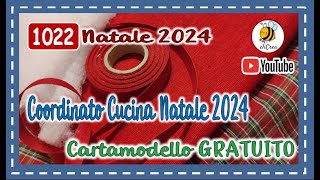 1022 🌹coordinato cucina NATALE 2024 elicreaCUCITO presina con tecnica fiocco [upl. by Esmeralda]