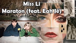 Miss Li  Maraton feat Eah Jé LYRICS VIDEO [upl. by Ynej]