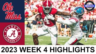 13 Alabama vs 15 Ole Miss Highlights  College Football Week 4  2023 College Football Highlights [upl. by Ecyaj75]