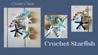 Crochet easy Starfish keychainpincushion handbag charm amigurumi [upl. by Yrred241]