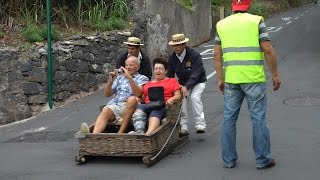 Madeira 2015KorbschlittenfahrtMonte aus mehreren Perspektiven [upl. by Flss893]