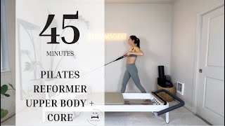 Pilates Reformer  Intermediate  Upper Body  Core [upl. by Bolt102]