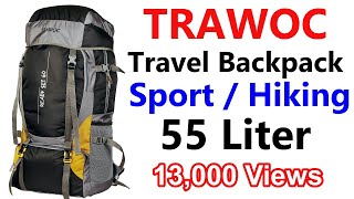 TRAWOC 55Liter Travel backpack for Outdoor Sport Camp hiking trekking Bag Camping [upl. by Casie]