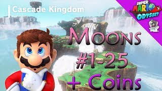 Super Mario Odyssey  Cascade Kingdom Moons 125  Regional Coins [upl. by Helena680]