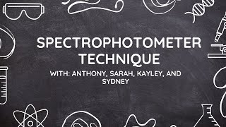 Spectrophotometer Technique [upl. by Ayirp]