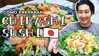 CHIRASHI SUSHI RECETA  COCINA JAPONESA [upl. by Netsua]