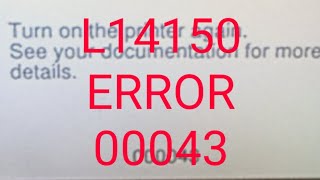 EPSON L14150 HOW TO FIX ERROR 00043 [upl. by Cirilo]