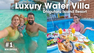 Maldives Luxury Resort Tour  Pool Water Villa  Dhigufaru Island Resort [upl. by Esikram]