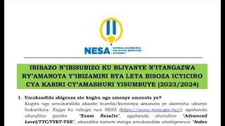 ðŸ›‘IBIBAZO Nâ€™IBISUBIZO KU BIJYANYE Nâ€™ITANGAZWA RYâ€™AMANOTA Yâ€™IBIZAMINI BYA LETA BISOZA ICYICIRO CYA KAB [upl. by Viccora]