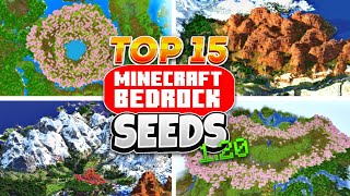 Top 15 BEST Seeds For Minecraft Bedrock 120 [upl. by Cordi]