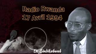 Documents archives  Rwanda avril 1994  Audio 3  Sindikubwabo Théodore [upl. by Eimmat]