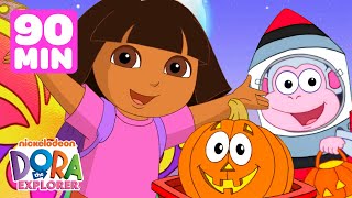 Trick or Treat with Dora the Explorer and Boots 🍬 90 Minutes  Dora amp Friends [upl. by Annawat]