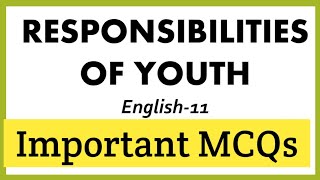 Responsibilities of youth class 11 mcqs  Responsibilities of youth mcqs [upl. by Trinl]