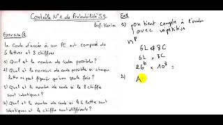 Probabilité S2 Contrôle avec Correction EP1 [upl. by Ameerahs962]