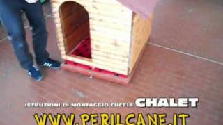 Cucce in legno da esterno modello Chalet Istruzioni PERILCANEIT [upl. by Anrahc]