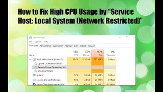 How to Fix High CPU Usage by “Service Host Local System Network Restricted” [upl. by Assenab]