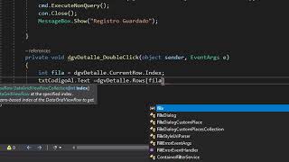 Pasando Datos de un dataGridView a Textbox en C [upl. by Ojeitak831]