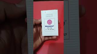 Monocef 250mg injection use shorts viralshorts atmedicos [upl. by Akinit176]