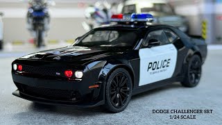 HD Miniature  Dodge Challenger SRT Police Car 124 Scale Model [upl. by Eceeryt]