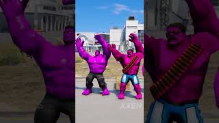 RANDOM SPIDERMAN VS PINK HULK BATTLE gta5 hulk [upl. by Ardnaskela]