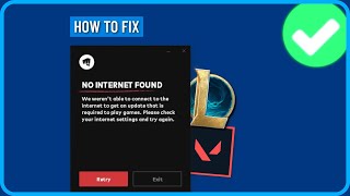 How to Fix Riot Client No Internet Found [upl. by Yokum]