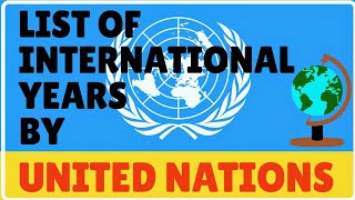 UNITED NATIONS UN INTERNATIONAL YEARS  2024 to 2001  BY AGRICARE AS [upl. by Garnett]