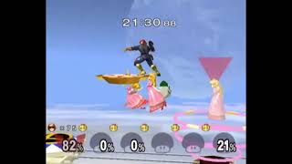 Super Smash Bros Melee CrazyMod UEDebug Menu  almost Multi Man but with 2 Peach [upl. by Saval809]