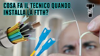 Cosa fa il tecnico quando installa la fibra FTTH a casa [upl. by Haniraz]