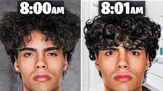 1 Minute Morning Hack for Perfect Curly Hair [upl. by Arramas]