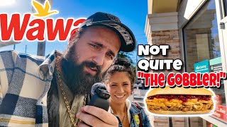 Trying Wawa’s turkey gobbler hoagie Food vlog [upl. by Yob]