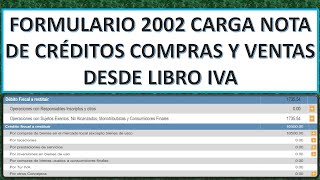 Nota de crédito libros iva en formulario 2002 [upl. by Ahsienad980]