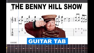 The Benny Hill Show Theme Yakety Sax  Fingerstyle Guitar Tab [upl. by Aralk]